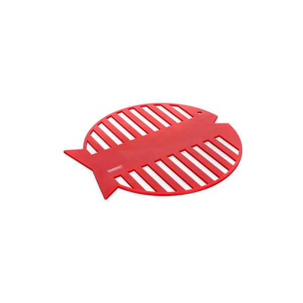 Cedník BANQUET Silikonová podložka ryba 20 cm Culinaria red