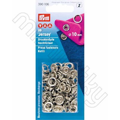 Knoflík stiskací JERSEY 10 mm NIKL náhradní – Zboží Dáma
