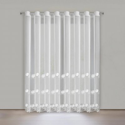 EUROFIRANY ZÁCLONA NA KROUŽCÍCH LETI 350X250 CM KVĚTY – Hledejceny.cz