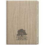 Ctirad Wood A5 Denní 2026 světle hnědá – Zboží Dáma