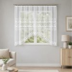 Dekorační oblouková krátká záclona na žabky HERNANI 160 bílá 310x160 cm MyBestHome – Hledejceny.cz
