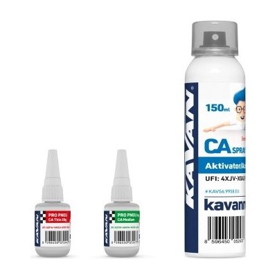 KAVAN PRO PNEU střední a řidké vteřinové lepidlo 20g + Kavan aktivátor CA 150 ml – Zbozi.Blesk.cz