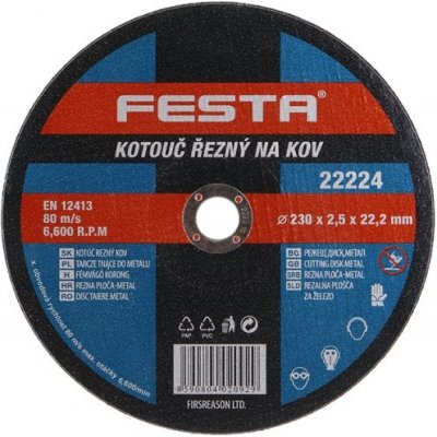Festa Kotouč řezný na kov 230 x 2.5 x 22.2 mm