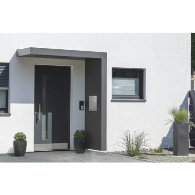 Gutta BS Plus 200 antracit 200x90 cm pravý bok s poštovní schránkou a nerezovým odtokem – Hledejceny.cz