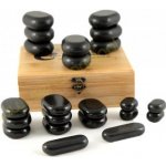 Fabulo Masážní lávové kameny - 22 ks + bambusová krabička – Hledejceny.cz