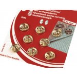 Kovové patentky / stiskací knoflíky, malé, 14/11 mm 3 zlatá (bal. 1) – Zboží Dáma