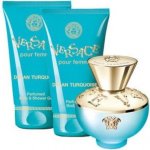 Versace Pour Femme Dylan Turquoise EDT 50 ml + sprchový gel 50 ml + tělové mléko 50 ml dárková sada – Hledejceny.cz