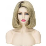 Morticia Kurze Blond tmavě odrostený bob Pelucas Reality Syntetická Halloween Cosplay Dámská paruka – Zboží Mobilmania