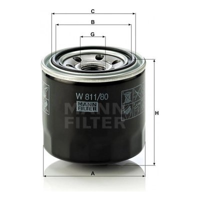 MANN FILTER Olejový filtr W 811/80 – Zbozi.Blesk.cz