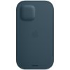 Pouzdro a kryt na mobilní telefon Apple Apple iPhone 12 / 12 Pro Leather Sleeve with MagSafe Baltic Blue MHYD3ZM/A