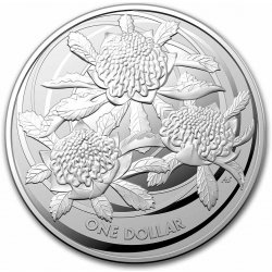 The Perth Mint Australia Mince 1 $ Wildflowers Waratah 1 oz