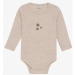 Celoroční merino body CeLaVi DR Žebro Kytičky Rose Dust – Zboží Dáma