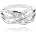 MINET Luxusní stříbrný prsten s bílými zirkony JMAN0049SR69 – Hledejceny.cz