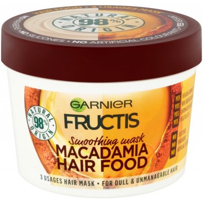 Garnier Fructis Macadamia Hair Food Maska na vlasy vyživuje suché vlasy 390 ml