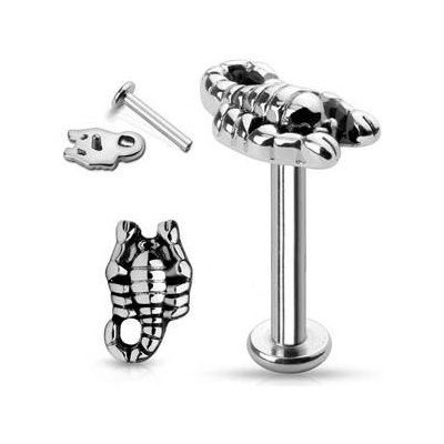 Šperky4U piercing do brady labreta štír LB01159 – Zbozi.Blesk.cz