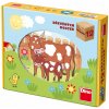 Dřevěná hračka Dino Kostky kubus Domácí zvířátka 12 ks
