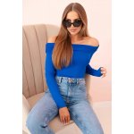 Kesi dámské body 12330 s dlouhým rukávem a odhalenými rameny modré – Zboží Mobilmania