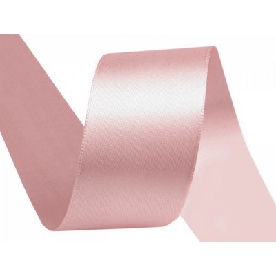 Stuha saténová 40 mm - pudrově růžová - 1 m – Zboží Mobilmania