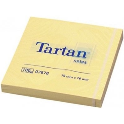 Blok samolepicí, 76x76 mm, žlutý, cena za 1ks, 12 ks v balení, TARTAN – Hledejceny.cz