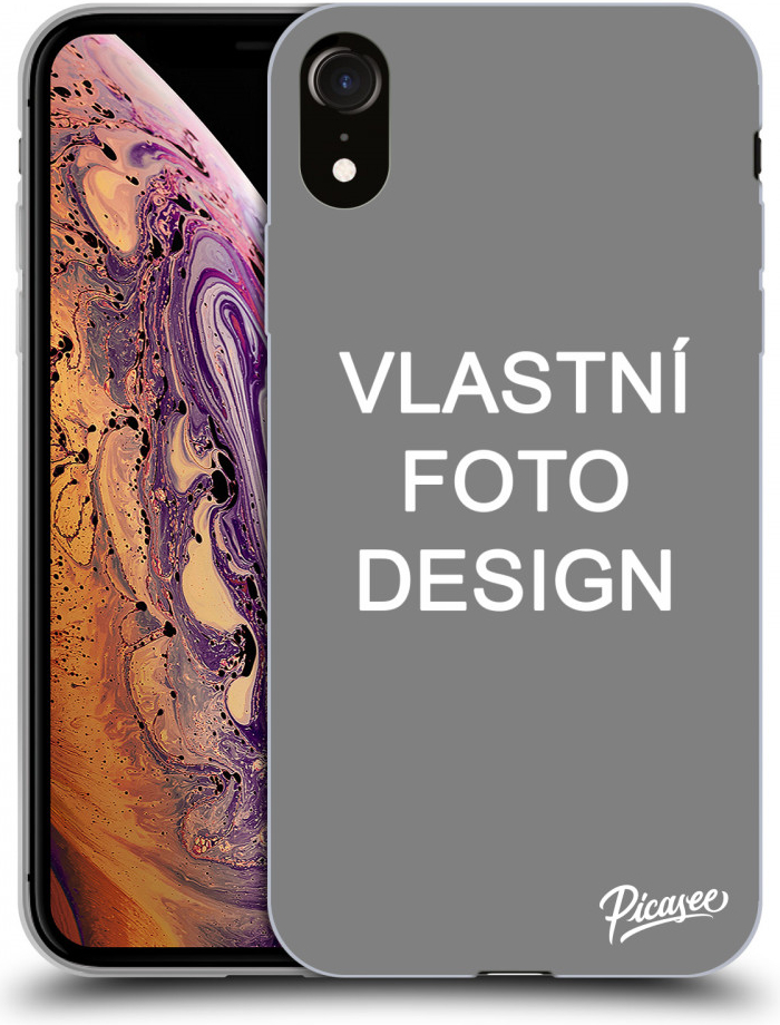 Pouzdro Picasee silikonový Apple iPhone XR - Vlastní design/motiv čiré