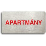 ACCEPT Piktogram APARTMÁNY - stříbrná tabulka - barevný tisk bez rámečku – Hledejceny.cz