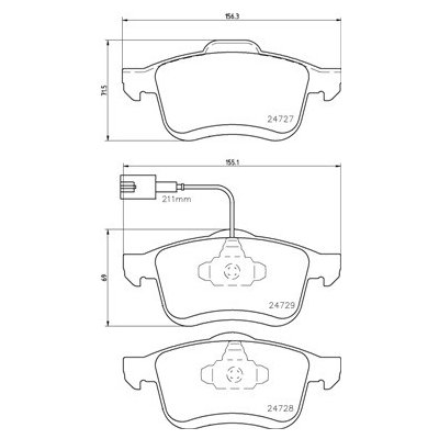 P 23 130 BREMBO Sada brzdových destiček, kotoučová brzda | Zboží Auto