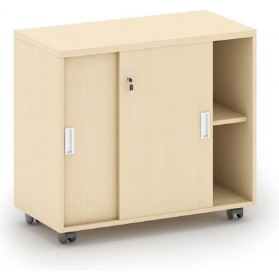 Mirelli, Kancelářská zasouvací skříňka na kolečkách 800 x 420 x 750 mm, bříza – Hledejceny.cz