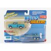 Sběratelský model Johnny lightning Chevrolet Stepside Pick-up With Trailer And Boat 1965 2 Tóny Modré 1:64