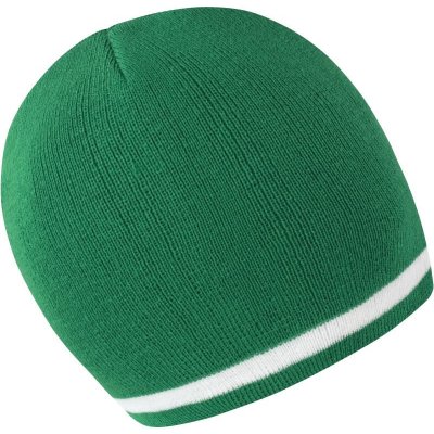 Pletená čepice s kontrastními pruhy R 368X emerald-white – Hledejceny.cz
