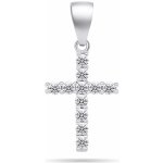 Brilio Silver stříbrný přívěsek se zirkony Křížek PT69W – Zboží Mobilmania