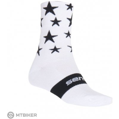 Sensor STARS ponožky bílá černá – Zboží Mobilmania