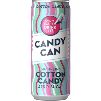 Candy Can Sycený nápoj s příchutí cukrové vaty se sladidly 330 ml