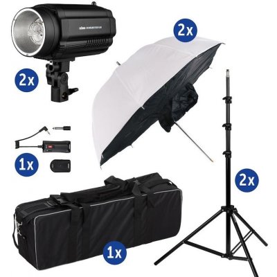 Doerr set 2x Semi DFX-250, stojany, Octagon softboxy, RC a taška