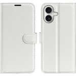 Litchi knížkové pouzdro na iPhone 17 - bílé – Zboží Mobilmania