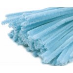 Chlupatý modelovací drát 160281/21, jednobarevná modrá pomněnková, průměr 6mm, délka 30cm, (1 balení, 20 kusů) – Sleviste.cz