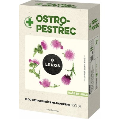 Leros Ostropestřec bylinný čaj podporující hladké trávení a přispívající k normální funkci jater 150 g – Hledejceny.cz