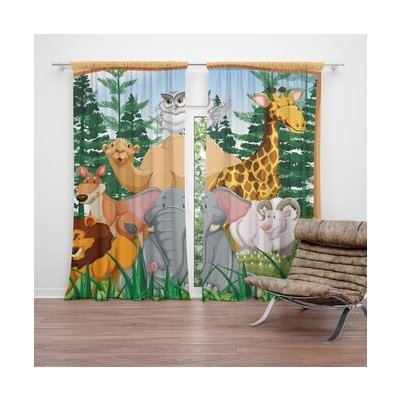 Sablio Závěs Zoo: 2ks 140x250cm – Hledejceny.cz