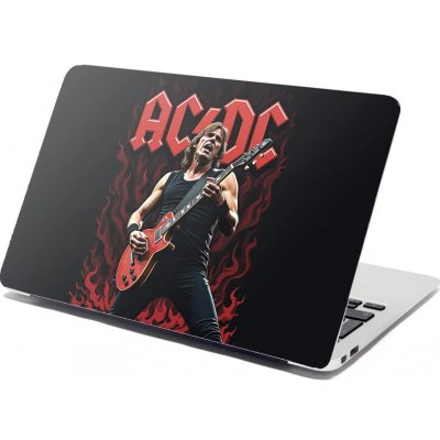 Sablio Samolepka na notebook ACDC Kytarista - 29x20 cm – Zboží Mobilmania