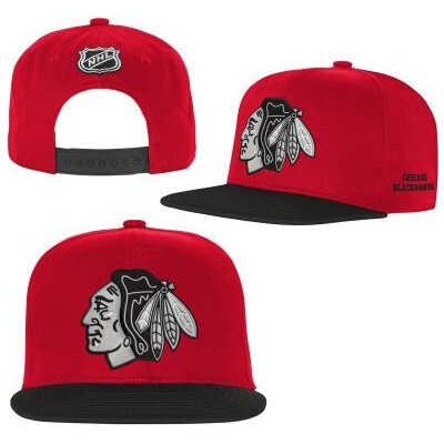 Outerstuff Chicago Blackhawks NHL Essentials Flatbrim Snapback – Zboží Mobilmania