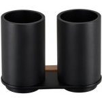 Bemeta Galla držák kartáčků dvojitý chrom černá 108110020 – Sleviste.cz