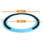 Aga Kryt pružin na trampolínu EXCLUSIVE 500 cm Světle modrý/Černý – Sleviste.cz