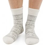 Vlnka ponožky s ovčí vlnou Merino s norským vzorem šedá – Zboží Dáma
