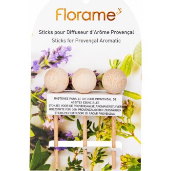 Florame Náhradní tyčinky pro difuzér provensálský dřevěný 3 ks