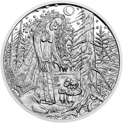 Česká mincovna Stříbrná medaile Pověsti českých hradů Lesní matka pod Kašperkem proof 1 oz – Zboží Dáma