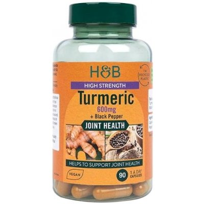 Holland & Barrett Organická kurkuma s černým pepřem 600 mg 90 kapslí – Hledejceny.cz