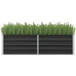 Dekorhome ocelový truhlík antracit 100x40x77 cm – Zboží Mobilmania