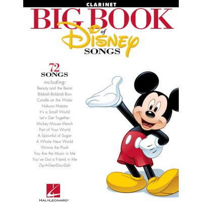 Walt Disney Noty pro klarinet The Big Book of Disney Songs
