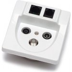 Zásuvka účastnická TV/R/SAT/RJ-45/RJ-11 - koncová – Hledejceny.cz