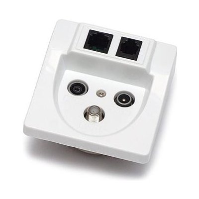 Zásuvka účastnická TV/R/SAT/RJ-45/RJ-11 - koncová – Hledejceny.cz
