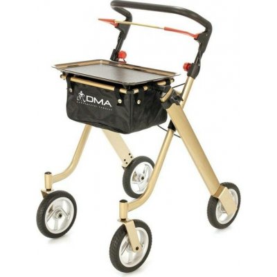 DMA Čtyřkolové chodítko 109—skládací odlehčený duralový rám - barva champagne – Zboží Mobilmania